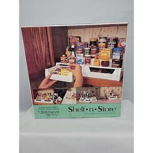 Vintage Kitchen Art Gourmet Line Shelf N Store Pull Out Drawer White New W Box